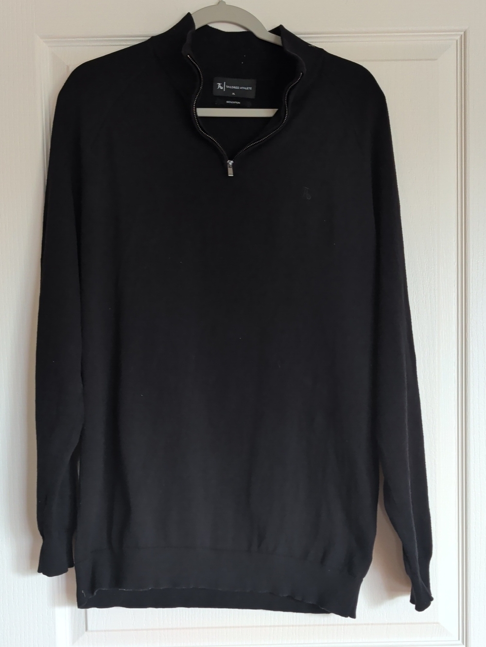 Black Quarter-Zip Men's Sweater
